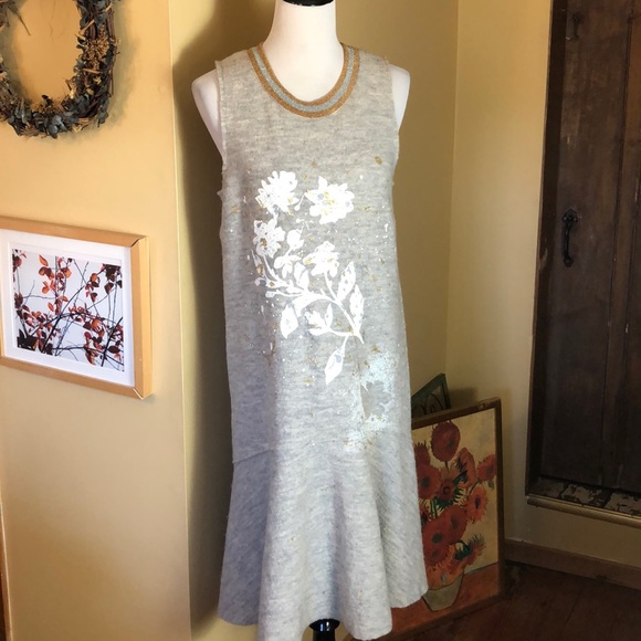 Anthropologie Knitted & Knotted size Medium Painted Floral Soft Cozy $178 NEW - Picture 1 of 16